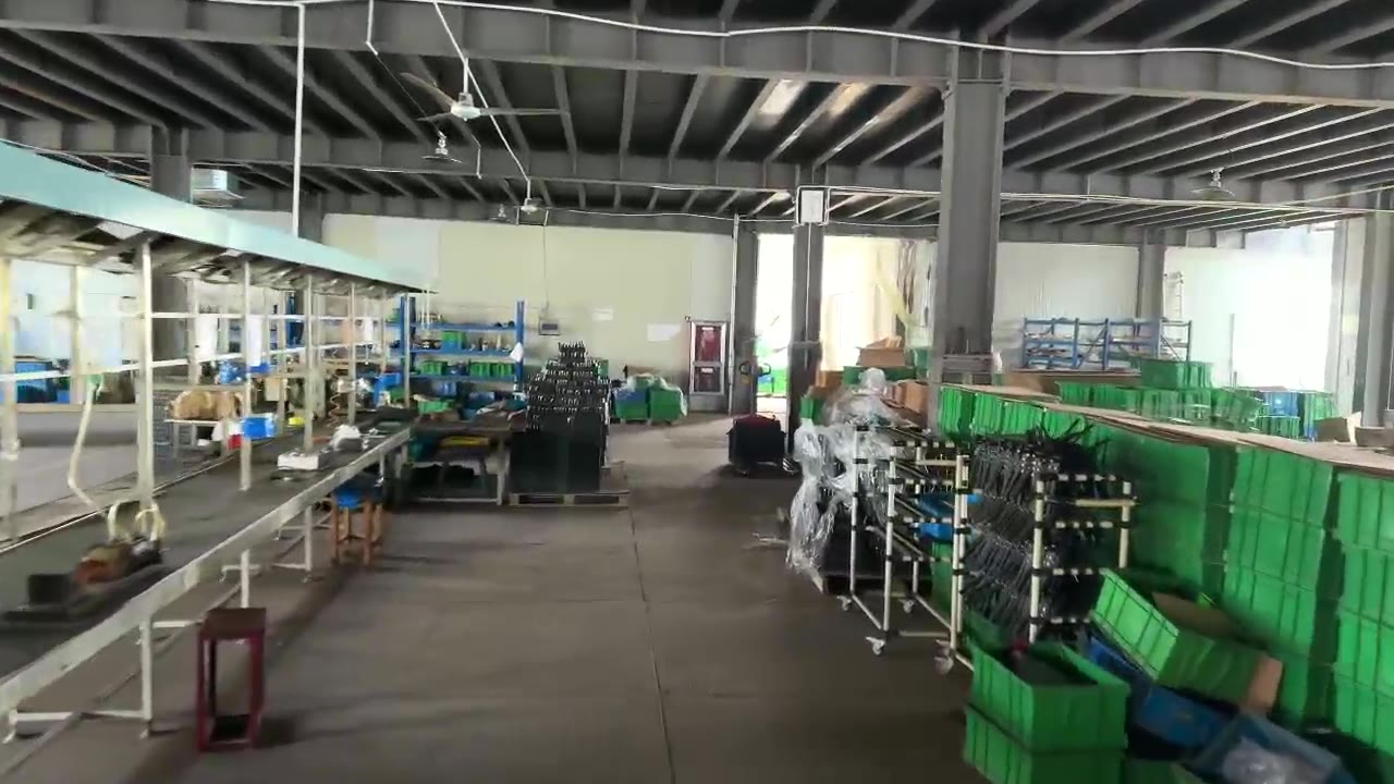 Assembly lines for staple guns and rivet guns on the third floor